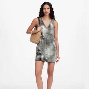 Madewell V-neck Mini Vest dress in gingham